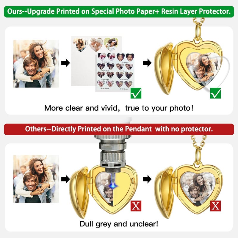 Bestyle Sterling Silver Heart Locket Necklace for Women, Dainty Cute Small Heart Locket Pendant in Gold/Rose Gold/Silver, Love Statement Jewelry Gift for Mother Wife - Image 4